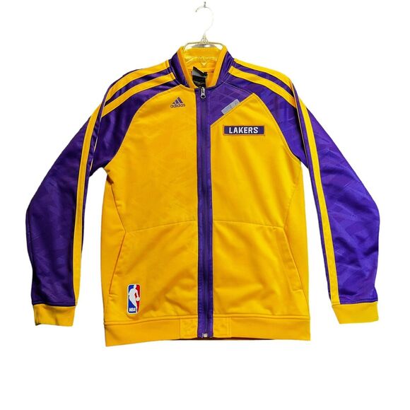 adidas Other - 2013 Adidas Los Angeles Lakers Gold Pre Game Warm up Jacket Youth Teen XL Kobe